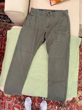 J. Crew Olive Chino Pants - Men's Slim Fit